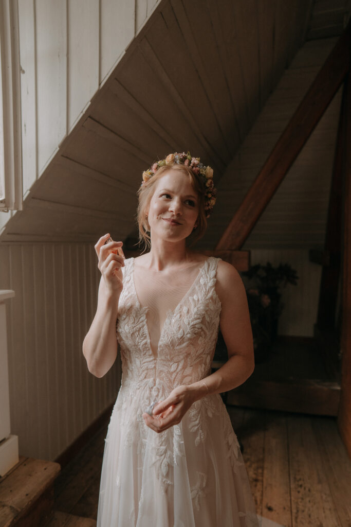 Getting Ready der Braut bei einer Hochzeit in Graz
